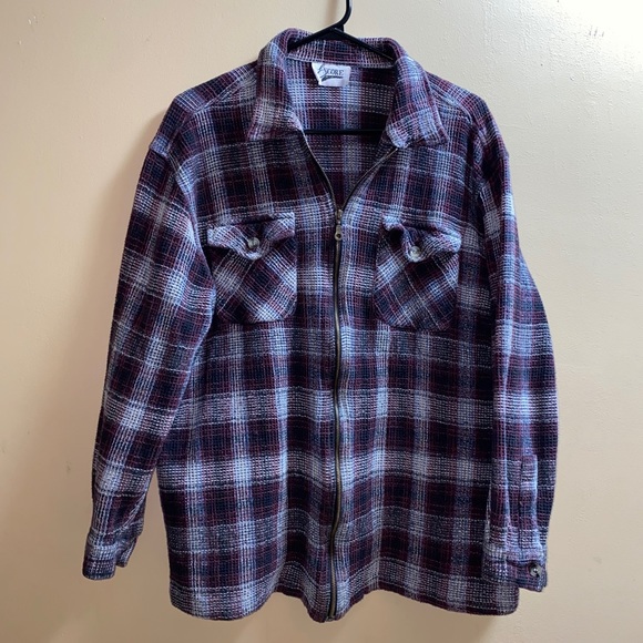 Tops - Purple Flannel Jacket